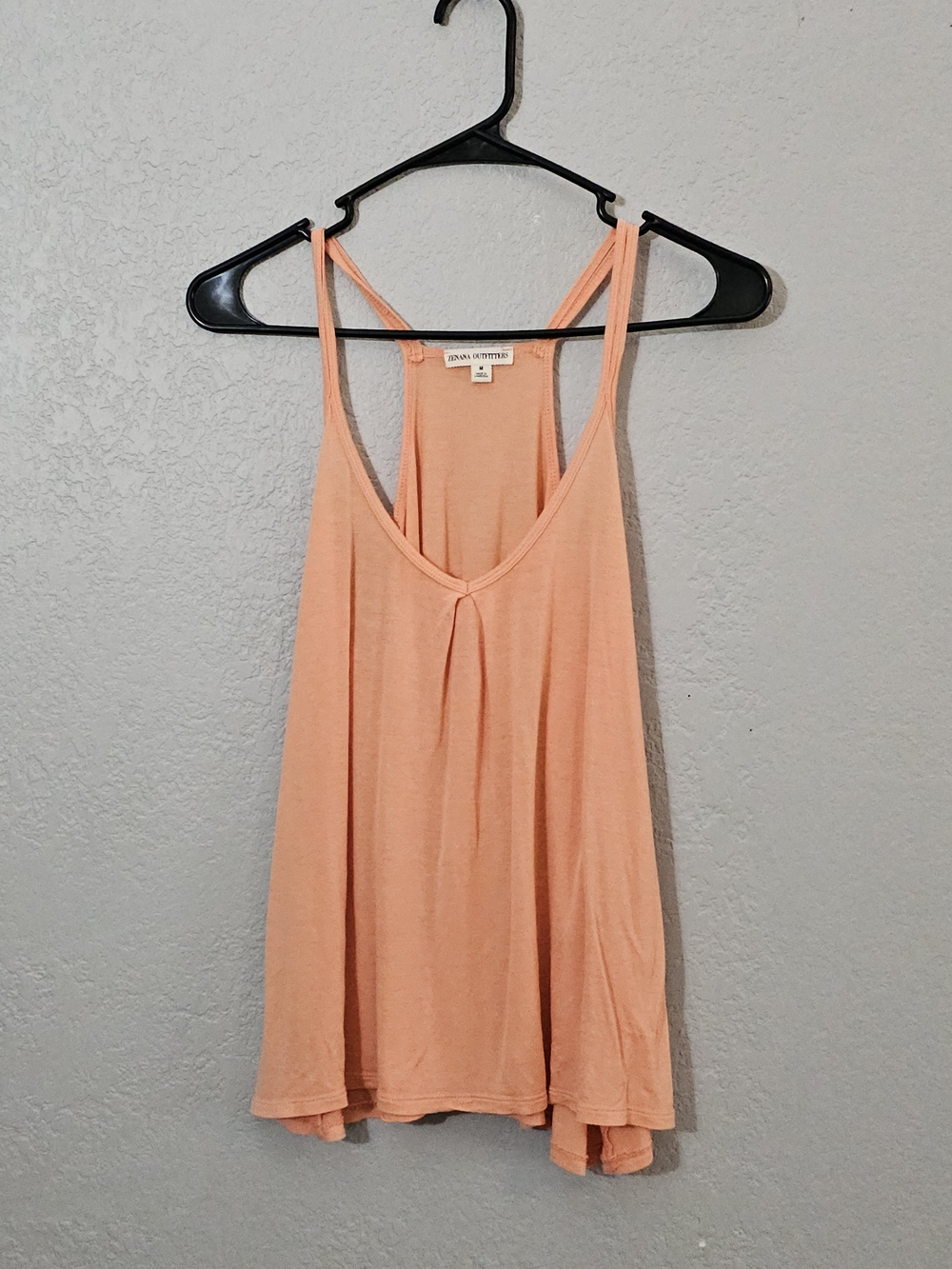 Zenana Spaghetti Strap Tank Top Peach Womens Medium Flowy Oversized